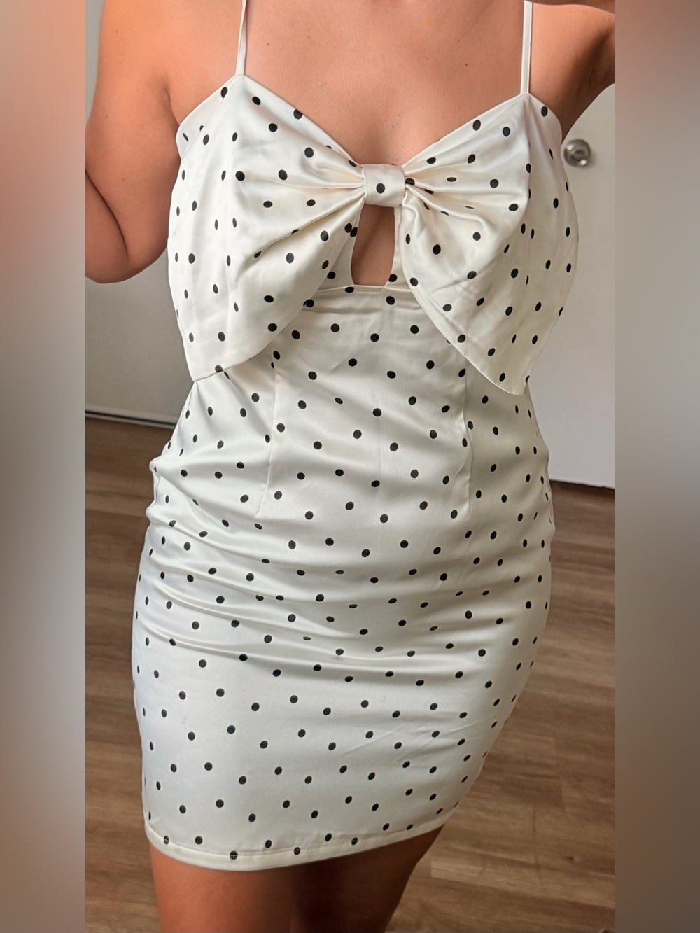 Wild Fable Polka Dot Satin Mini Dress